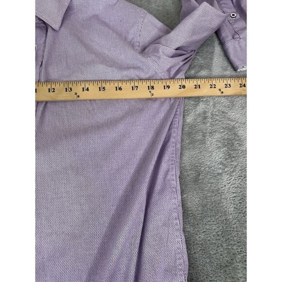 Buttercloth Regular Fit Long Sleeve Button Down Shirt Men's Size Medium Purple - Picture 9 of 11